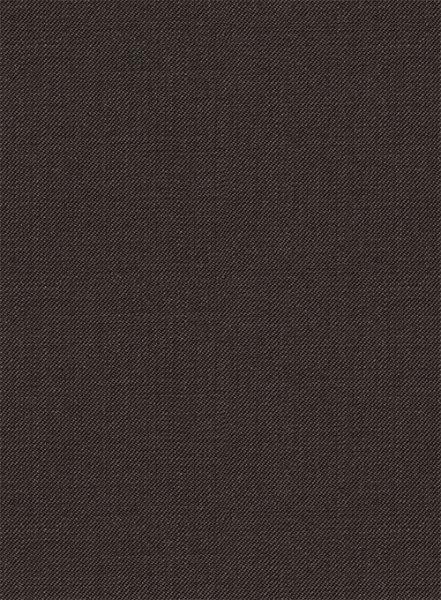 Worsted Dark Brown Wool Ivory Bar Jacket
