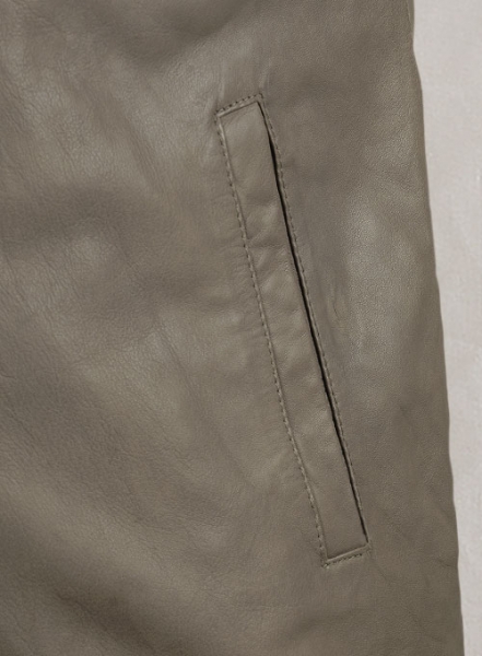 Croma Gray Washed & Wax Tom Cruise Fallout Leather Jacket