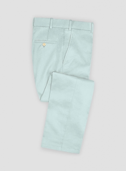 Stretch Summer Sea Blue Chino Suit