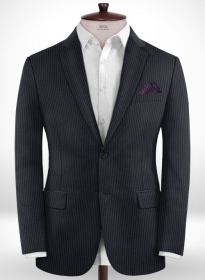 Napolean Mini Stripe Dark Blue Wool Jacket