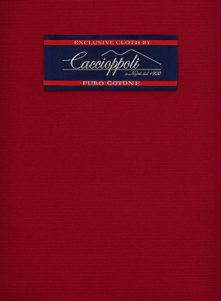 Caccioppoli Canvas Red Cotton Jacket