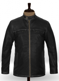 Rubbed Black Aaron Taylor Johnson Godzilla 2014 Leather Jacket