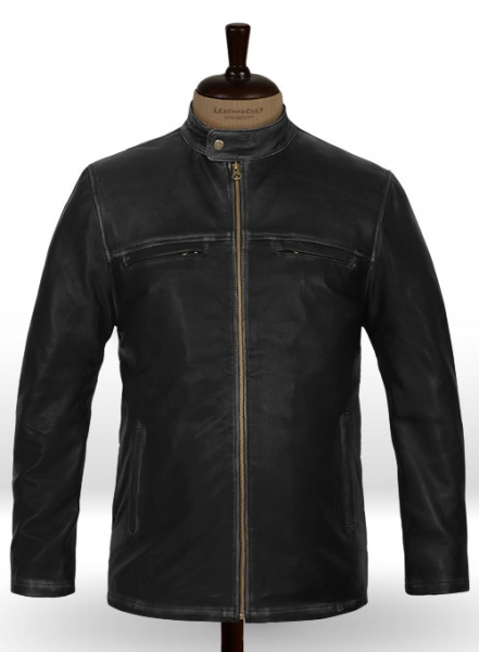 Rubbed Black Aaron Taylor Johnson Godzilla 2014 Leather Jacket