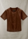 Light Weight Unlined Brown Leather T-shirt