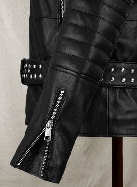 Studded Biker Leather Jacket