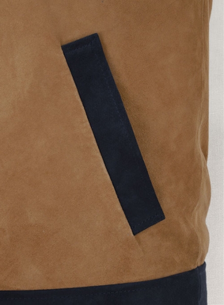 Soft Saddle Brown Suede Cristiano Ronaldo Leather Jacket #1