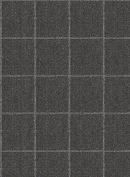 Charcoal Windowpane Flannel Wool Suit