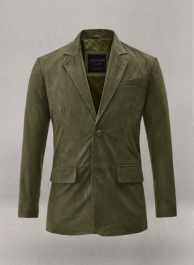 Woodland Green Suede Leather Blazer Woodland Green Suede Leather Blazer