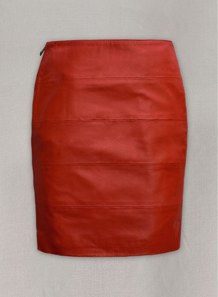 Ribbed Leather Skirt - # 445