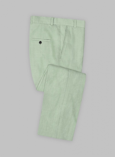 Tropical Sea Green Cotton Linen Pants