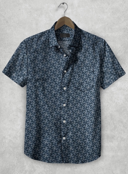 Italian Wind Mill Cotton Shirt - Half Sleeves