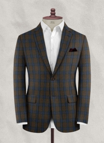 Italian Wool Cashmere Orsoto Checks Jacket