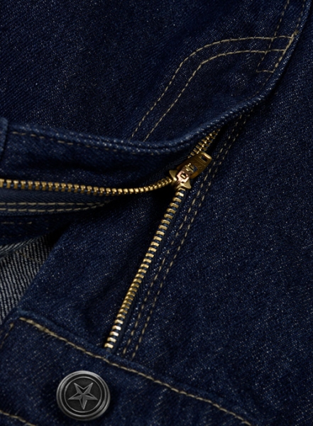 Dark Blue 14.5oz Heavy Denim Jeans - Hard Wash