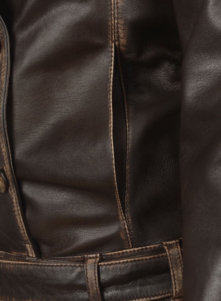 Rubbed Brown Captain America Scarlett Johansson Leather Jacket