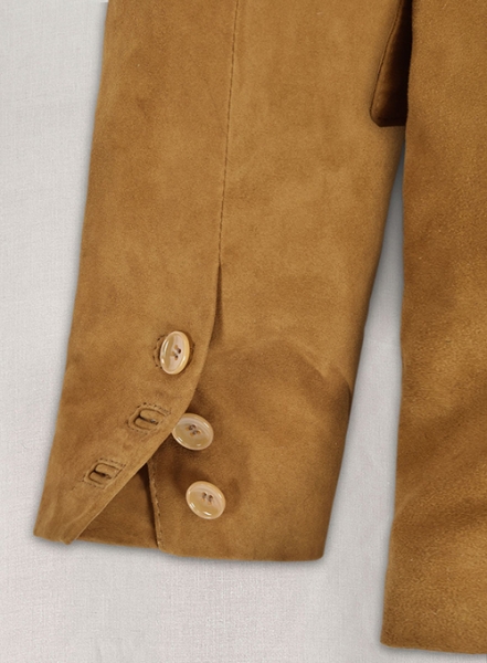 Ginger Brown Suede Leather Blazer