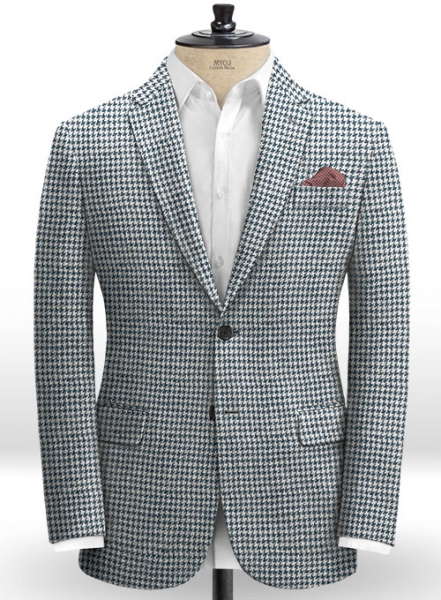 Harris Tweed Houndstooth Indi Blue Suit