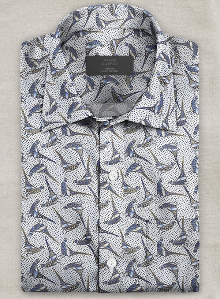 Italian Birds Cotton Shirt