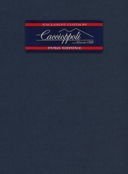Caccioppoli Cotton Drill Deep Blue Suit