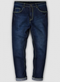 Marina Blue Stretch Indigo Wash Whisker Jeans - Look #702