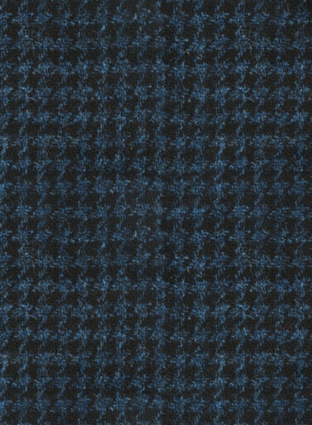 Harris Tweed Houndstooth Isle Blue Pea Coat