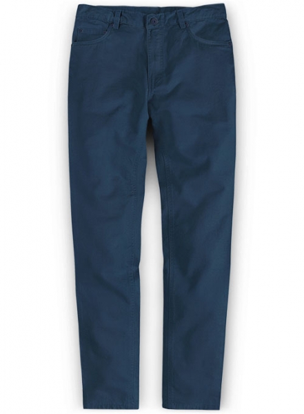 Stretch Summer Weight Ink Blue Chino Jeans
