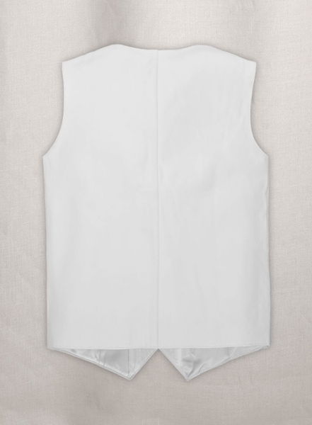 White Leather Vest # 306