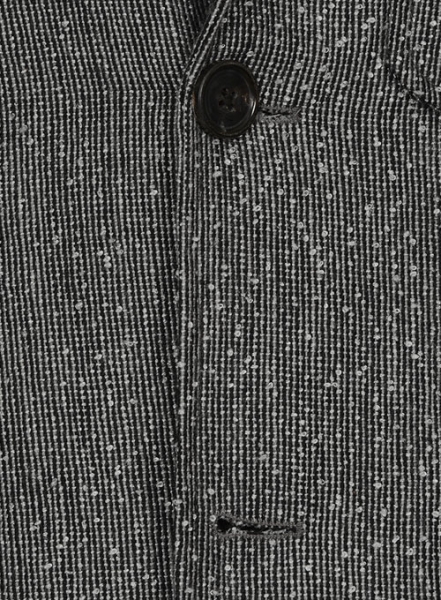 Light Weight Slubby Black Tweed Danish Style Sports Coat