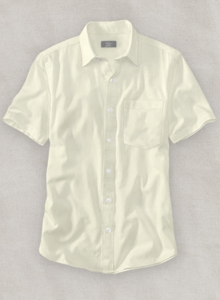 Giza Lemon Cotton Shirt - Half Sleeves