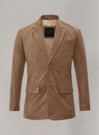 Dusty Beige Suede Leather Blazer Dusty Beige Suede Leather Blazer