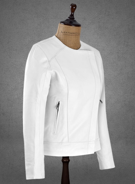 White Sofia Vergara Leather Jacket #1