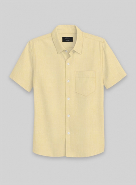 Beige Luxury Twill Shirt - Half Sleeves