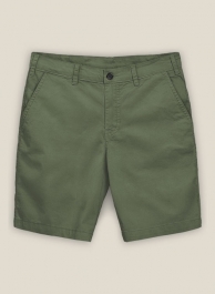 Green Cotton Power Stretch Chino Shorts