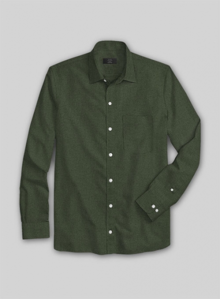 Forest Green Stretch Poplene Shirt