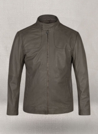 Croma Gray Washed & Wax Tom Cruise Fallout Leather Jacket