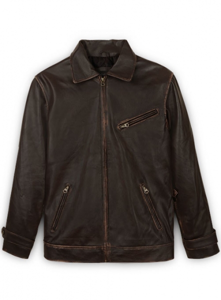 Rubbed Brown Taylor Lautner The Twilight Saga Leather Jacket