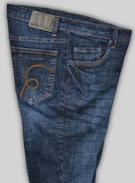 Dodgers Blue Stretch Indigo Wash Whisker Jeans - Look # 468