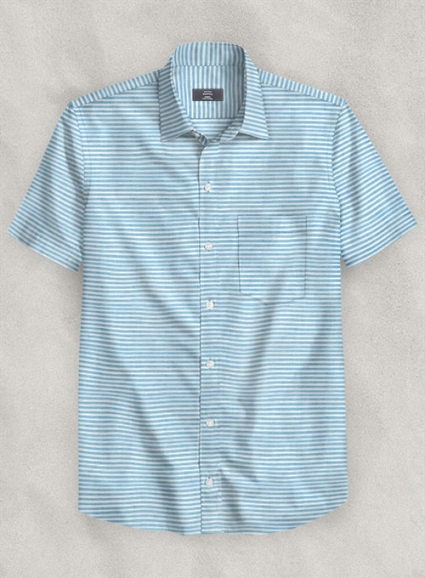 Italian Cotton Anpoli Shirt - Half Sleeves
