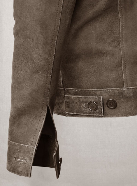 Vintage Gravel Brown Ryan Reynolds Leather Jacket #3