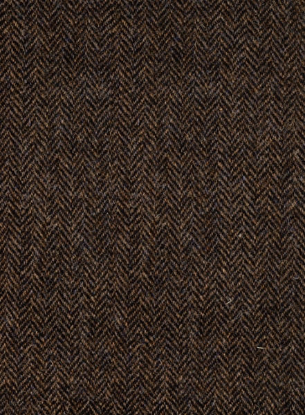 Harris Tweed Dark Brown Herringbone Jacket