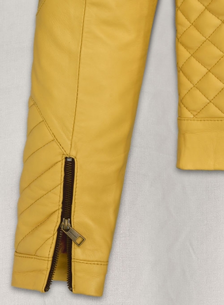 Yellow Leather Jacket # 242