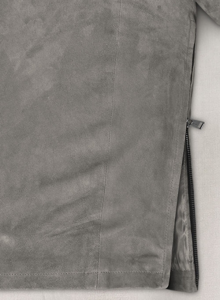 Gray Suede Leather T-Shirt #2