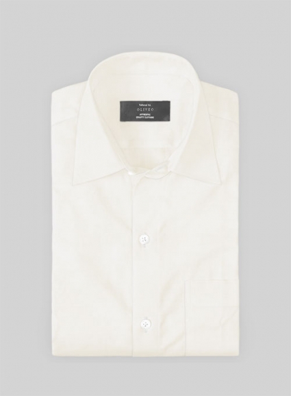 Giza Ivory Cotton Shirt- Full Sleeves
