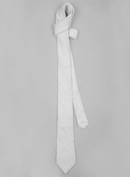 Italian Linen Tie - White Prince