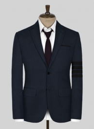 Napolean Dark Blue Wool Black Bar Jacket Napolean Dark Blue Wool Black Bar Jacket