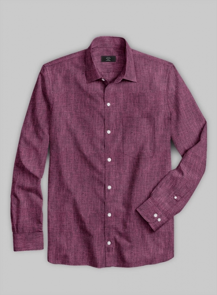 European Orchid Purple Linen Shirt - Full Sleeves