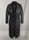 Black Selena Gomez Leather Long Coat