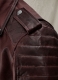 Charles Burnt Wine Leather Jacket