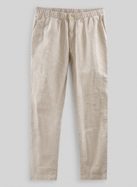 Easy Pants Tan Seersucker