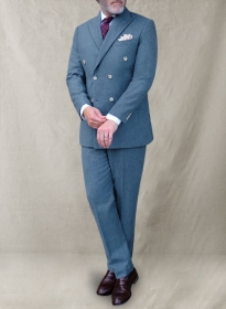 Light Weight Turkish Blue Tweed Suit