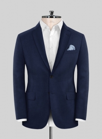Scabal Regal Blue Wool Jacket